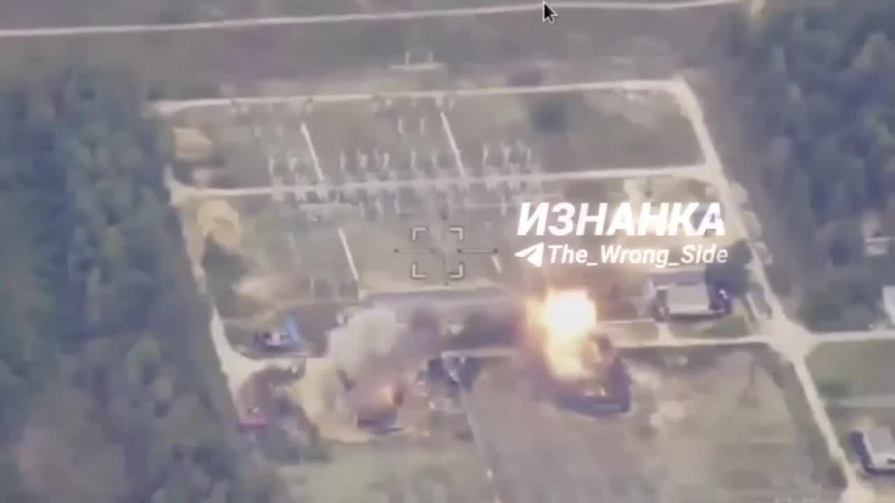 Russian media showing video of an attack the substation supplying Chornobyl Power Plant with Shahed drones