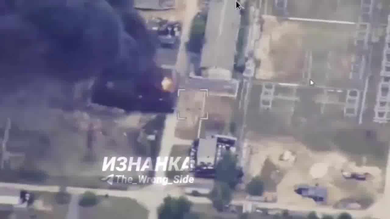 Russian media showing video of an attack the substation supplying Chornobyl Power Plant with Shahed drones