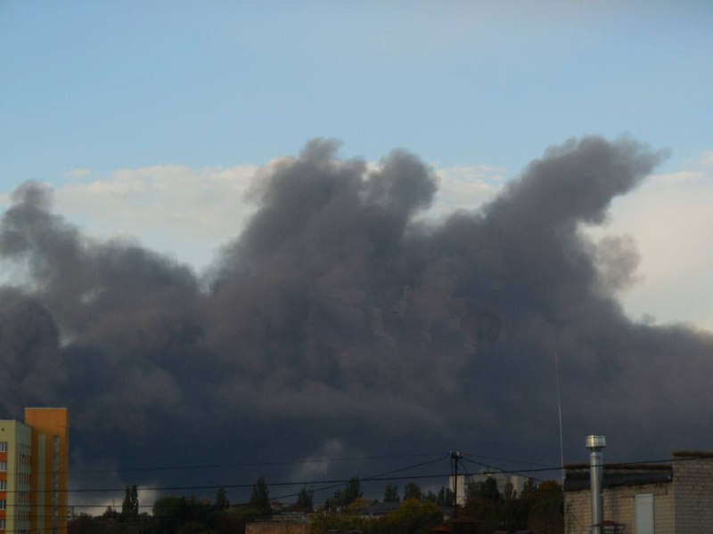 Smoke is rising in Chernihiv after attack at the power infrastructure 
