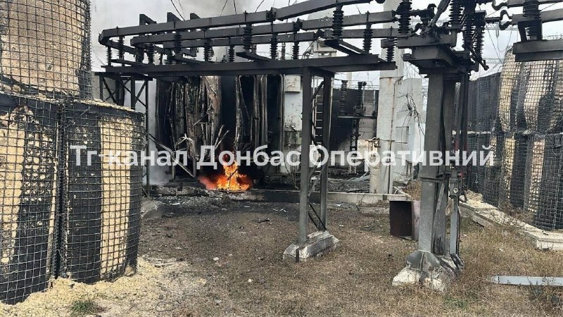 Russian drones had attacked substation near Novoiverske village of Donetsk region