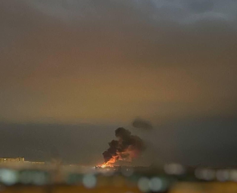 Smoke is rising in Sloviansk after explosions