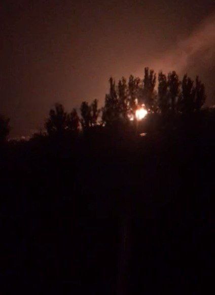 Smoke is rising in Sloviansk after explosions