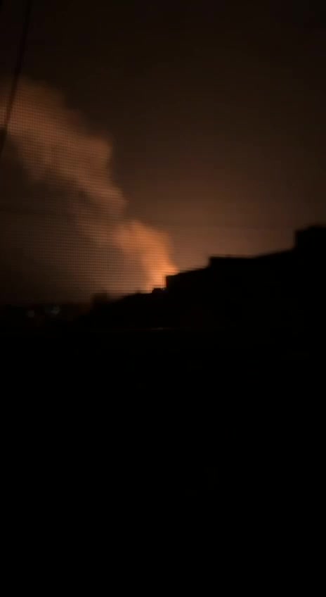 Smoke is rising in Sloviansk after explosions