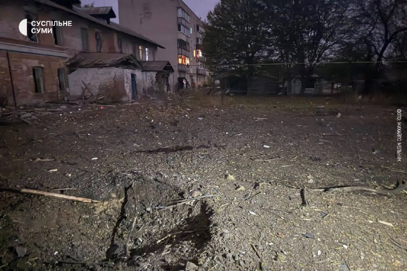 Damage in Stepanivka of Sumy region as result of drones strikes