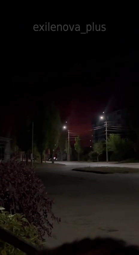 Fire at the gas processing plant in Kotovo of Volgograd region after drone strike 