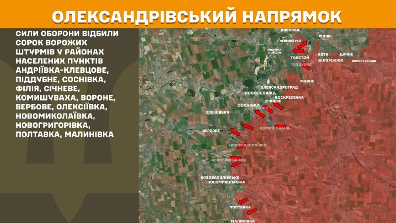 In everyday reports of General Staff of Armed Forces of Ukraine Novopavlivka direction became Oleksandrivka direction, Sieversk direction became Sloviansk direction and Toretsk direction became Kostiantynivka direction