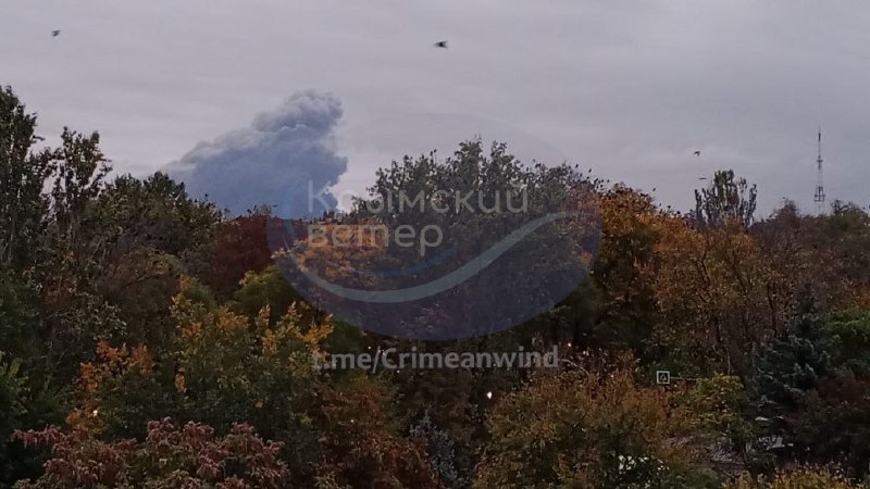 Fire reported at the power station near Simferopol
