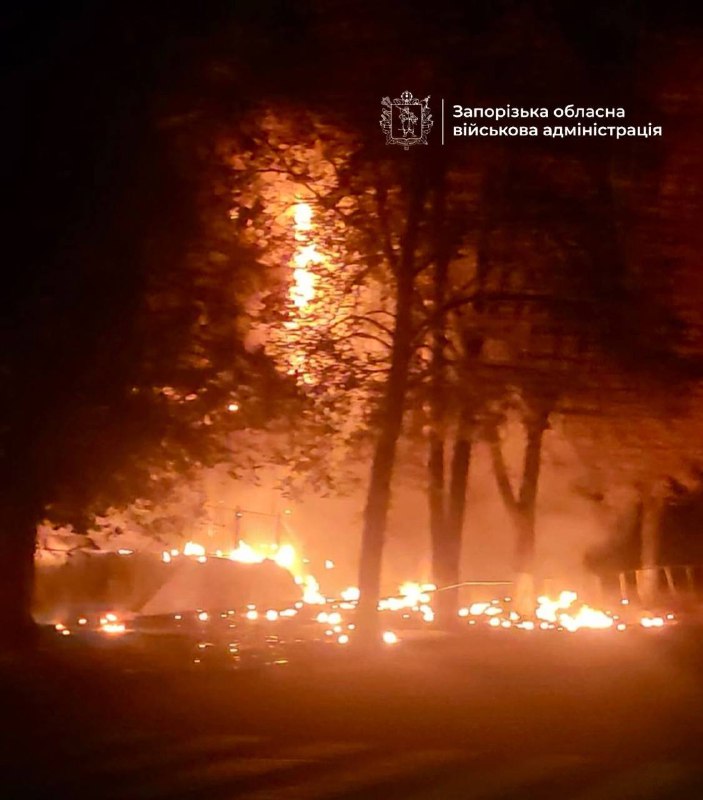 V Záporoží hlásené požiare po útokoch dronov