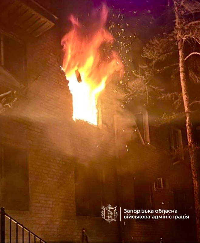 Fires reported in Zaporizhzhia after drones strikes