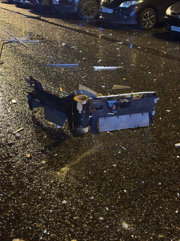 Damage in Krasnogorsk of Moscow region as a suspected drone crashed into residential house