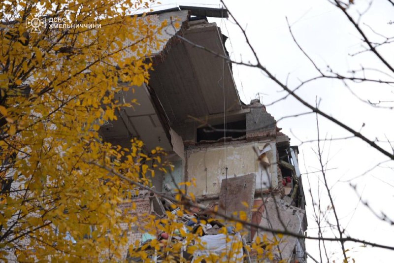 5 people wounded as result of household gas explosion in an apartment block in Khmelnitsky