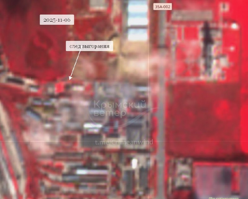 Fire reported after drone strike at the oil depot near Simferopol overnight