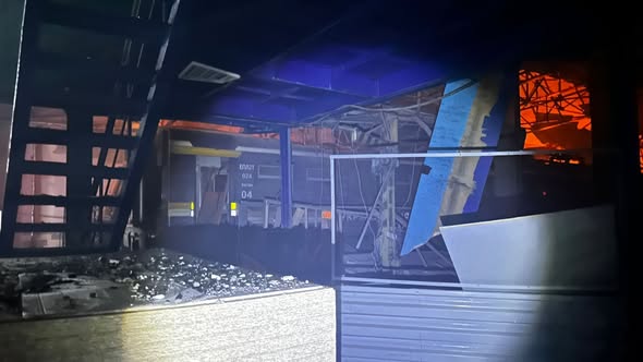 Commuter trains depot was attacked overnight in Dnipro city
