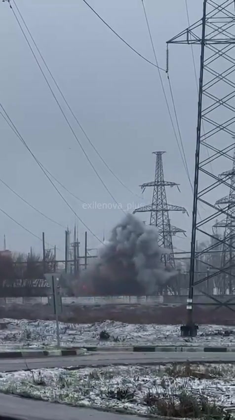 Drones attacking power plant in Shatura in the morning