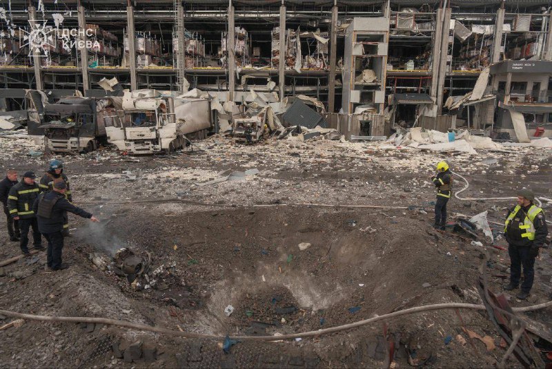 Zelensky: Our rescuers are currently working in Kyiv at the sites of Russian strikes. The main Russian strike at night was on the capital and the region, and there is a lot of damage to residential buildings and civilian infrastructure in the city. As of now, thirteen people are known to have been injured and six killed. There is destruction in the Odesa region: there were strikes on ports, food and infrastructure - no military sense. They also struck in the Dnipro, Kharkiv, Chernihiv and Cherkasy regions. The main targets are power infrastructure and everything that ensures normal life. In total, the Russians used 22 missiles of various types, including aeroballistic ones, and more than 460 drones