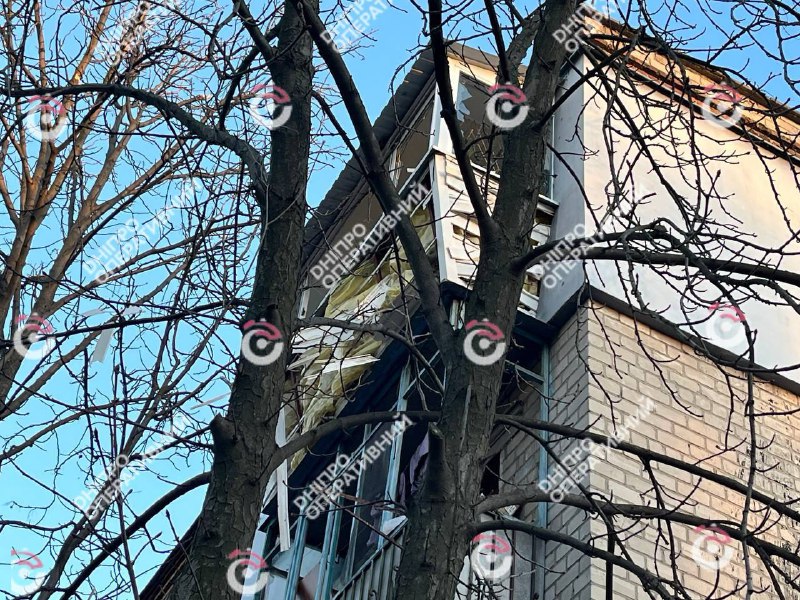 2 people wounded, including a child as result of drones raid in Dnipro city, widespread damage to residential property