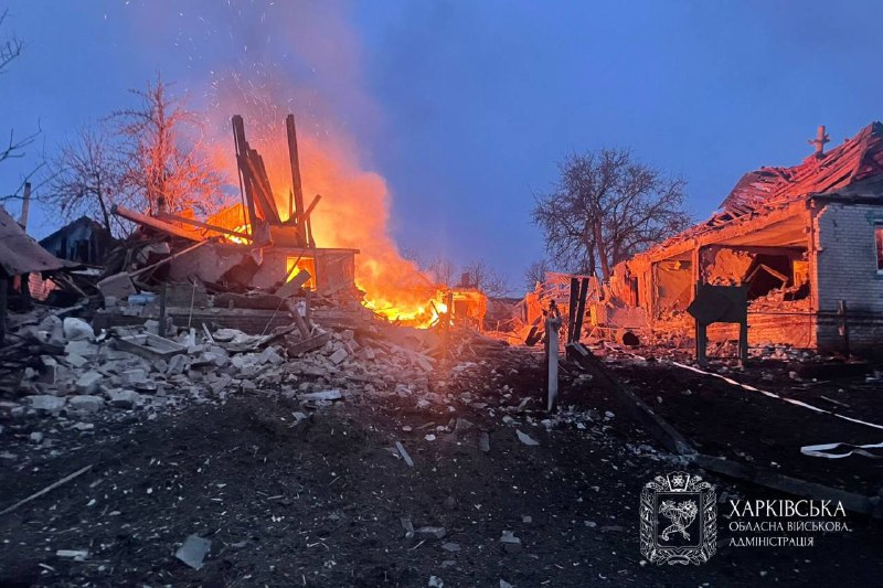 1 person killed, 2 wounded as result of Russian airstrike with glide bomb in Shestakove village of Kharkiv region