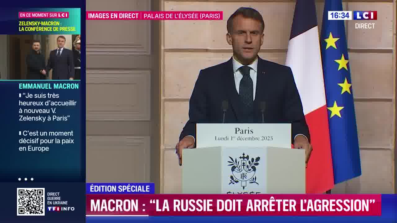 Peace plan for Ukraine: Emmanuel Macron speaks out Today's meeting has allowed us to advance the consultation between all Europeans and to reiterate everyone's commitment to a just and lasting peace.