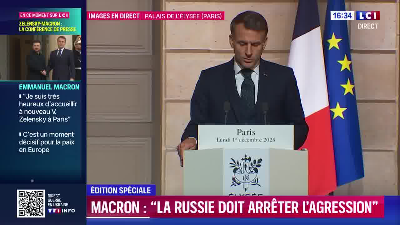 Peace plan for Ukraine: Emmanuel Macron speaks out Today's meeting has allowed us to advance the consultation between all Europeans and to reiterate everyone's commitment to a just and lasting peace.
