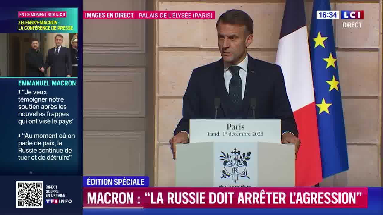 Peace plan for Ukraine: Emmanuel Macron speaks out Today's meeting has allowed us to advance the consultation between all Europeans and to reiterate everyone's commitment to a just and lasting peace.
