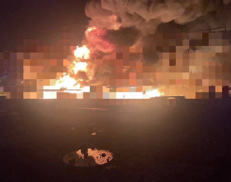 Un ataque con drones provocó un incendio en la región de Odesa