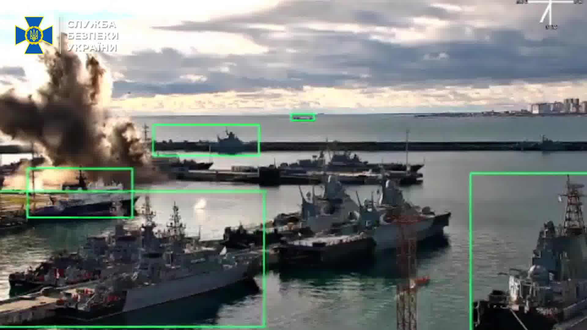 Security Service of Ukraine claims naval drone strike at Kilo class submarine in Novorossiysk