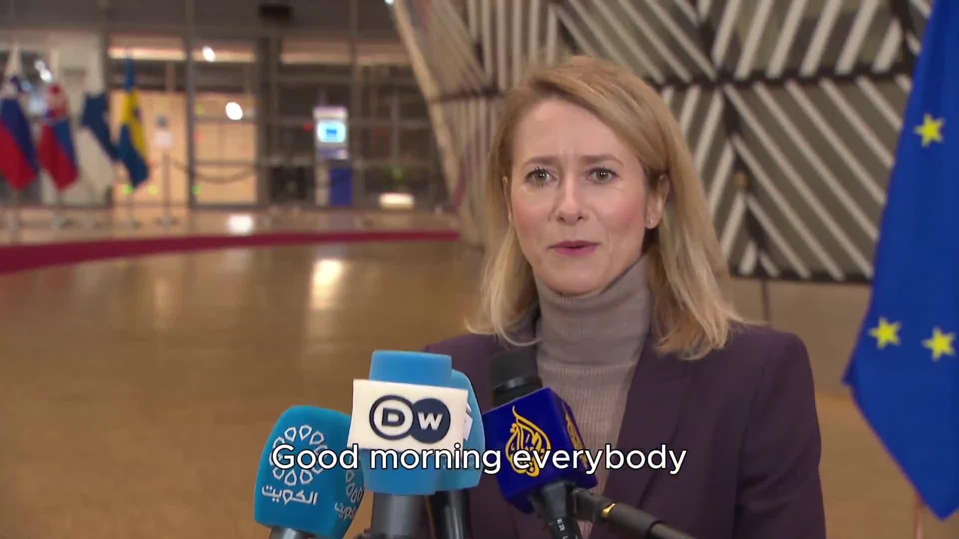 Kaja Kallas: Der Donbas ist nicht Putins Endziel. Wenn er ihn bekommt, wird er mehr fordern. Das wissen wir aus der Geschichte, und wir sollten aus der Geschichte lernen.