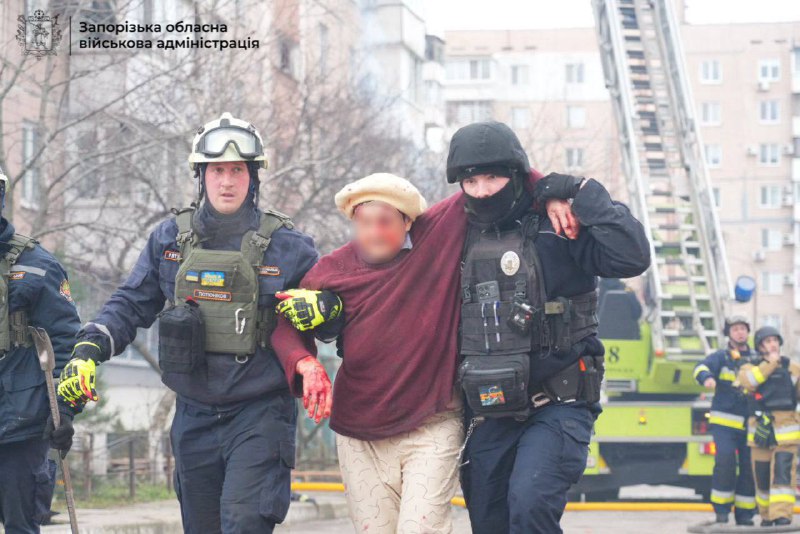 At least 21 people, including a child wounded as result of Russian airstrikes against residential houses in Zaporizhzhia