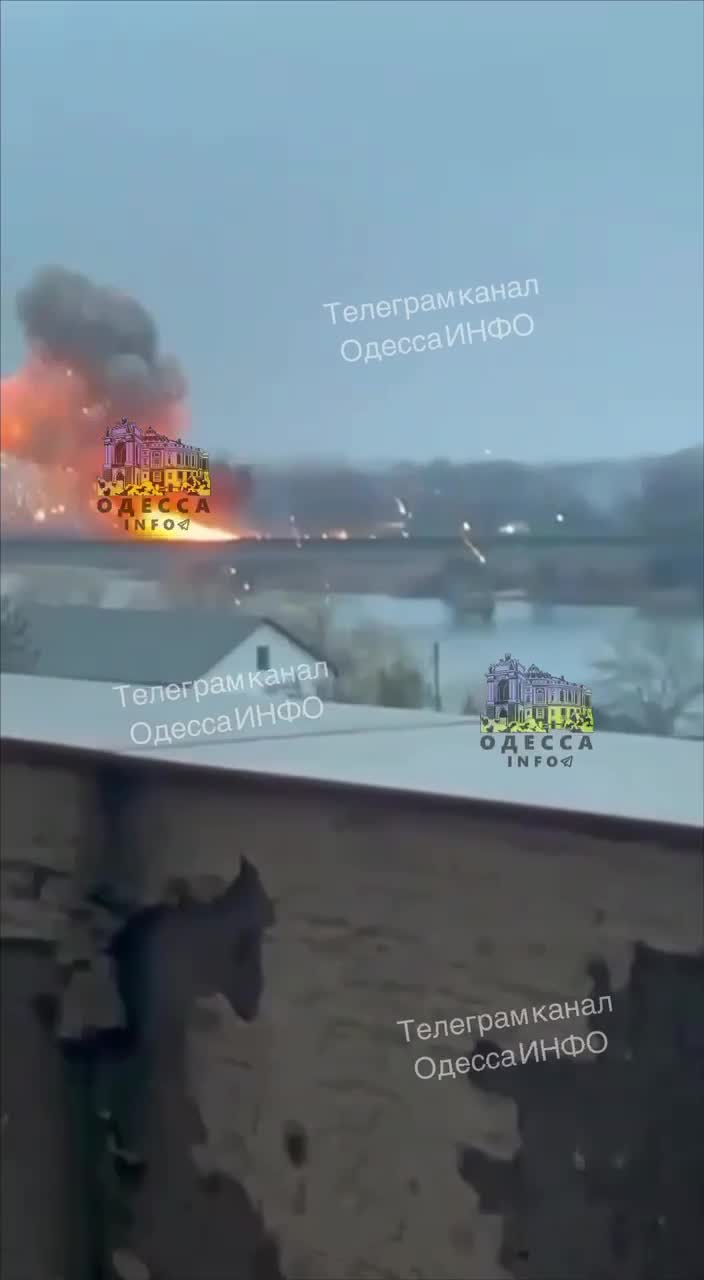 Shahed-type drone strike targeted a bridge in Maiaky village in Odesa region