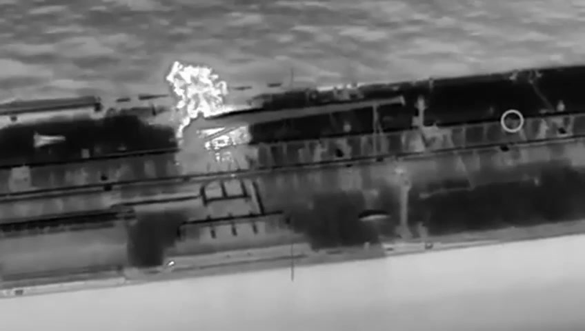 Drones of Security Service of Ukraine have targeted crude oil tanker Qandil, in the neutral water of the Mediterranean Sea. Tanker is used in shadow fleet by Russian Federation