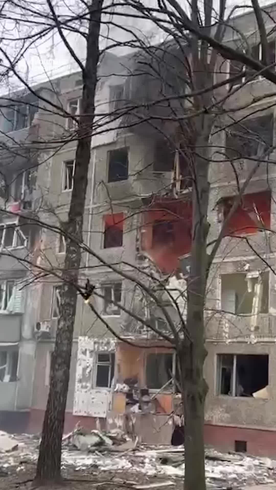 Drone hits residential building in Chernihiv