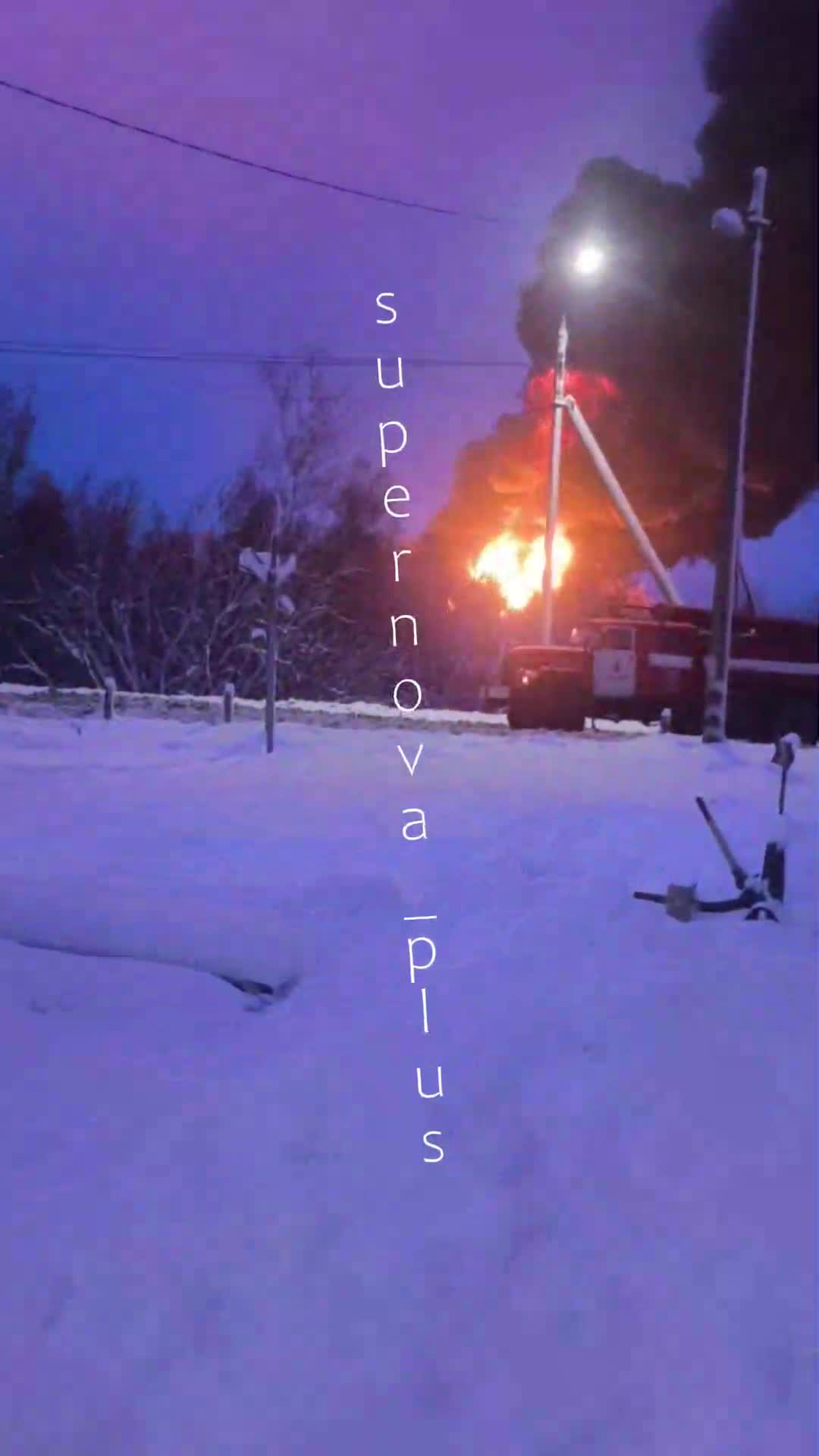 Fuel deport in Kopayevo, Yaroslavl region is burning after drones attack