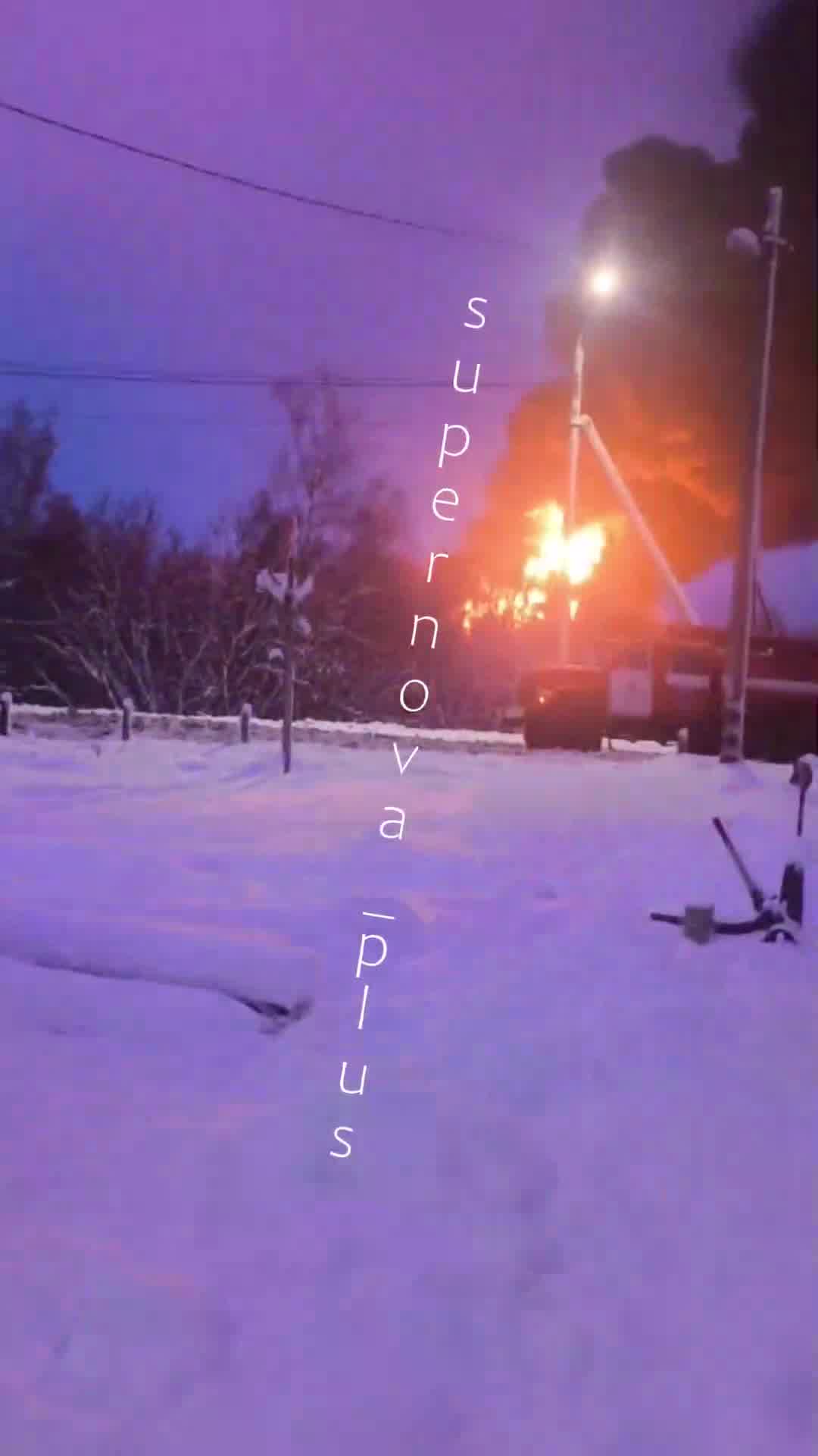 Fuel deport in Kopayevo, Yaroslavl region is burning after drones attack