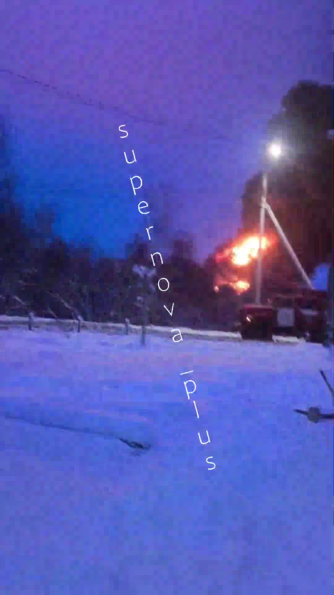 Fuel deport in Kopayevo, Yaroslavl region is burning after drones attack