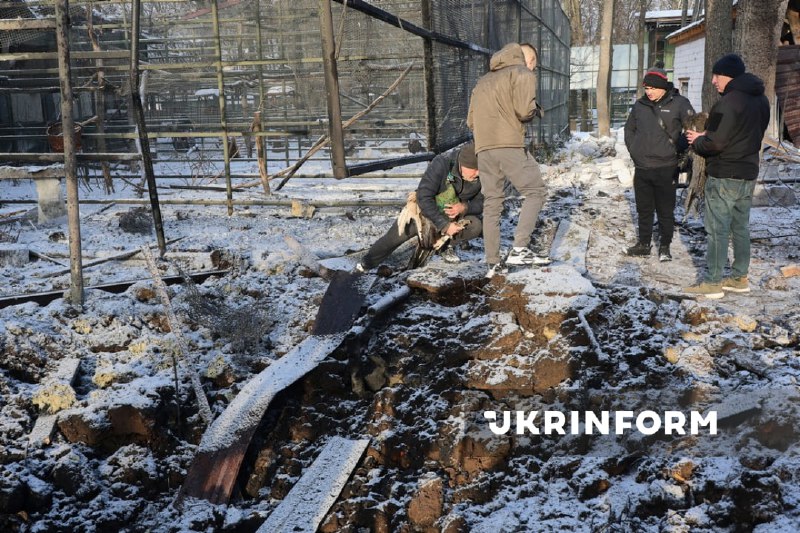Russian aviation has dropped glide bomb at the zoo near Kharkiv, 1 person wounded, birds killed, a house for lions and tigers destryoed