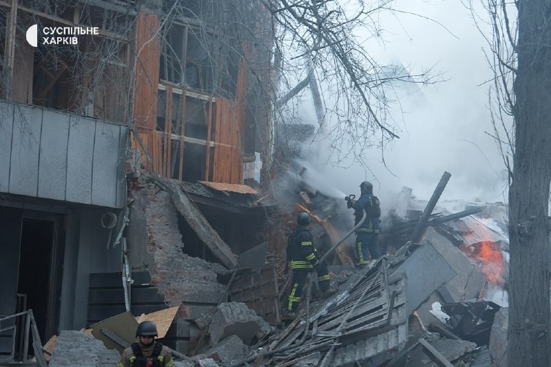 At least 19 people wounded, including 6 months child as result of the Russian strike in Kharkiv 
