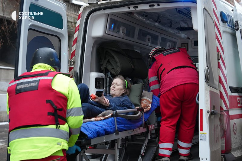 At least 19 people wounded, including 6 months child as result of the Russian strike in Kharkiv 