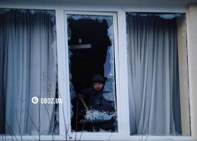 Medical center was damaged as result of Russian strike in Kyiv overnight