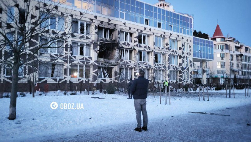 Medical center was damaged as result of Russian strike in Kyiv overnight