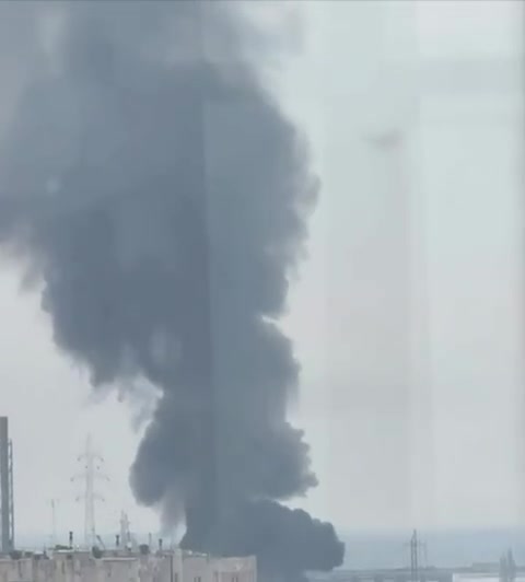 Big fire in Dnipro city after drones strikes