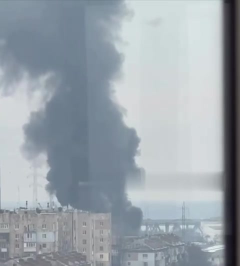 Big fire in Dnipro city after drones strikes