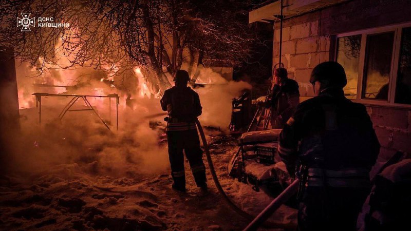 Fires and destruction in Kyiv region as result of overnight Russian strikes