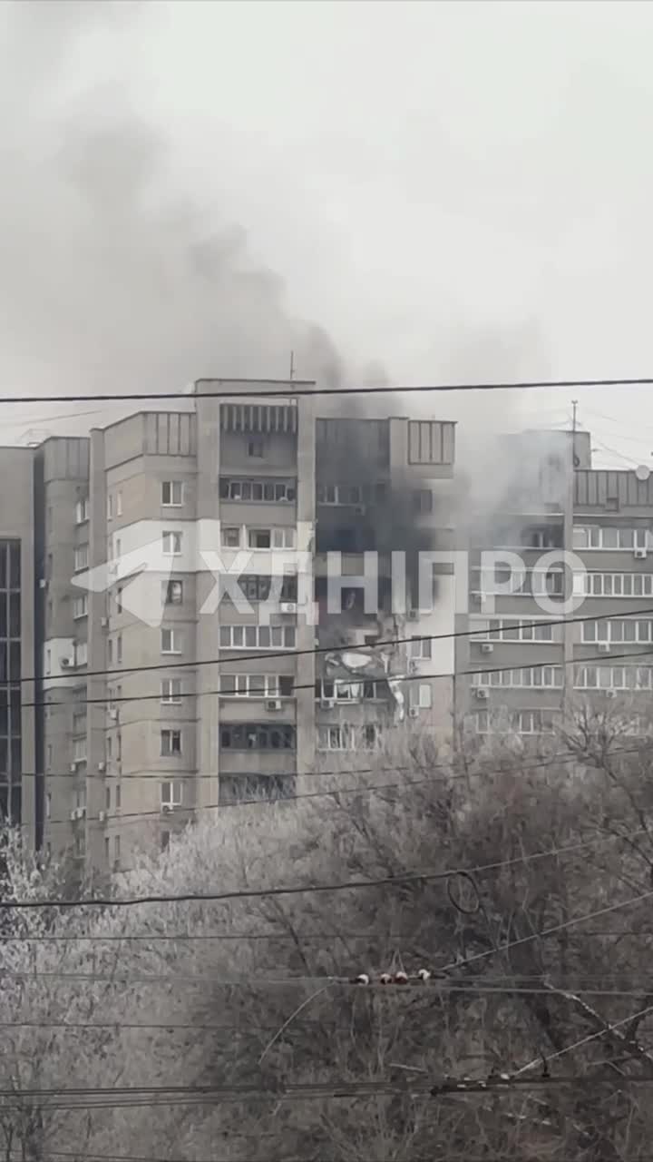 A drone hit residential house in Dnipro city, there are wounded