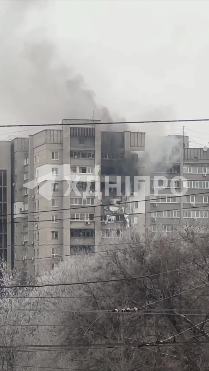 A drone hit residential house in Dnipro city, there are wounded 