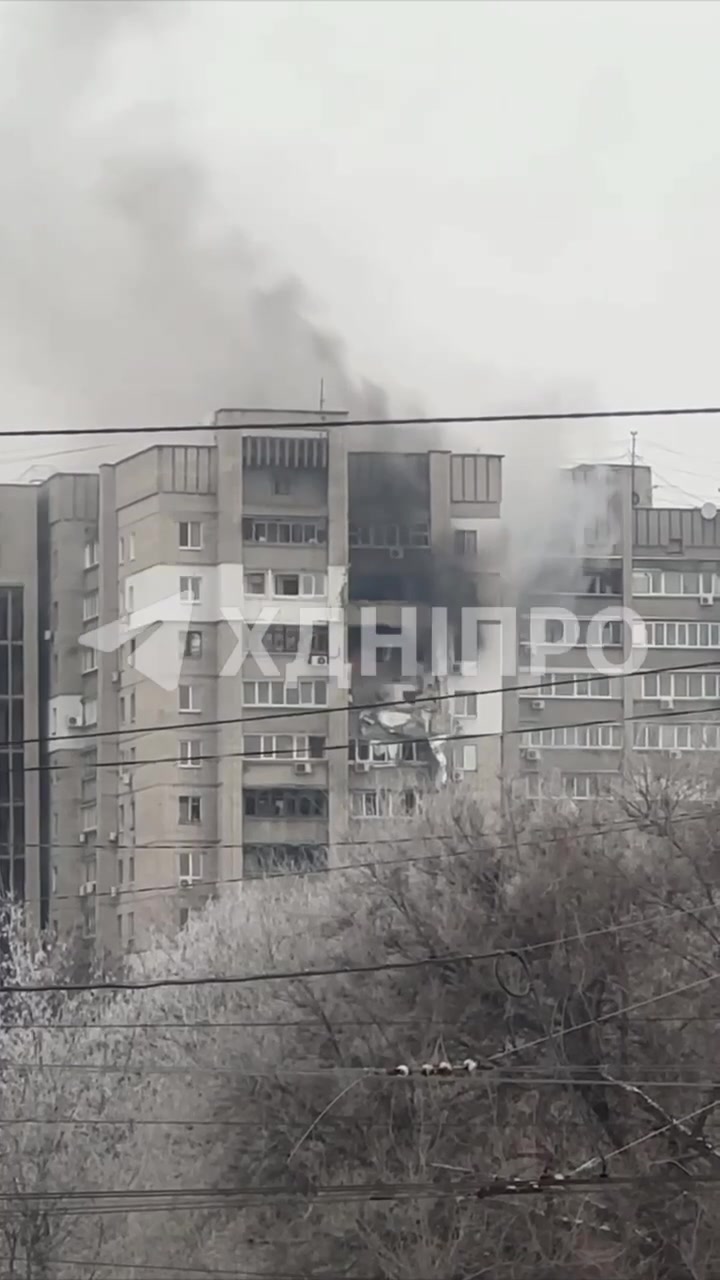 5 people wounded as result of drone strike at the residential house in Dnipro city