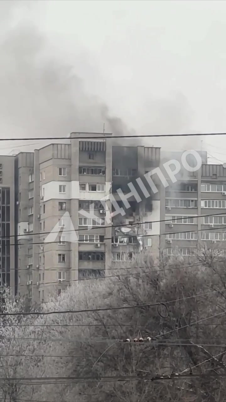 5 people wounded as result of drone strike at the residential house in Dnipro city