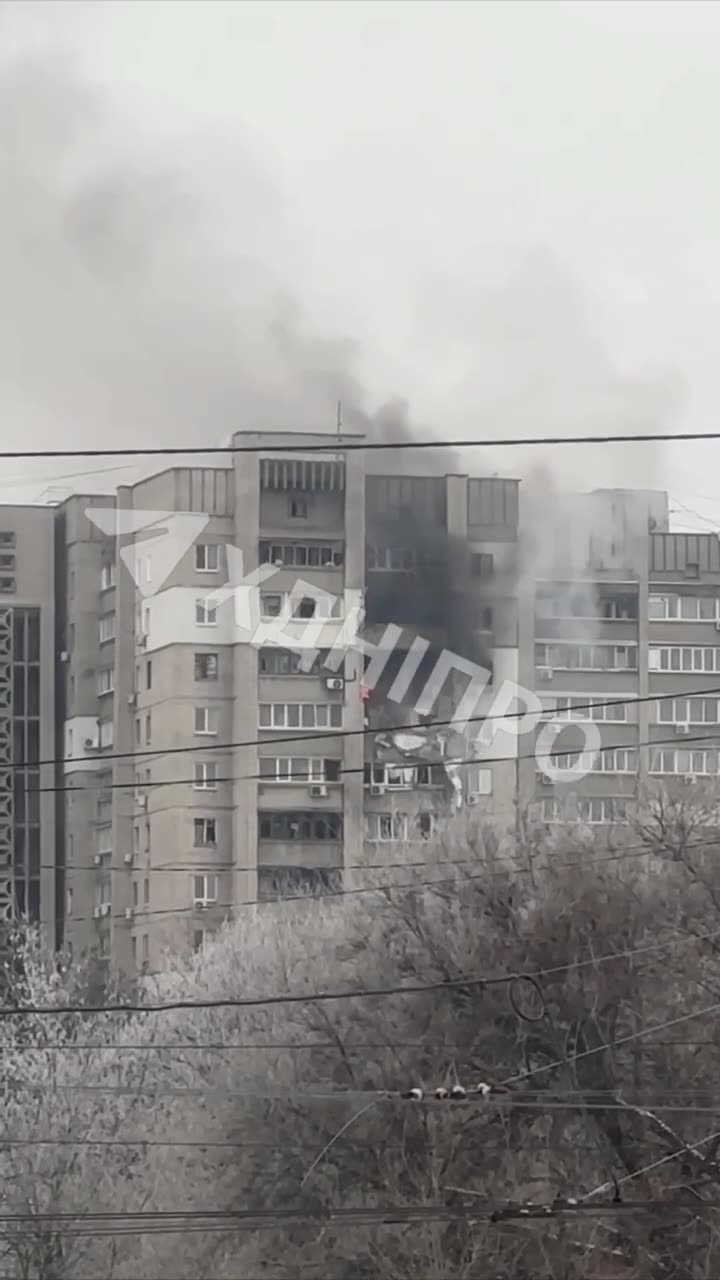 5 people wounded as result of drone strike at the residential house in Dnipro city