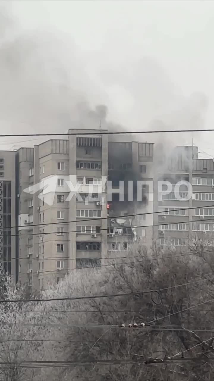 5 people wounded as result of drone strike at the residential house in Dnipro city