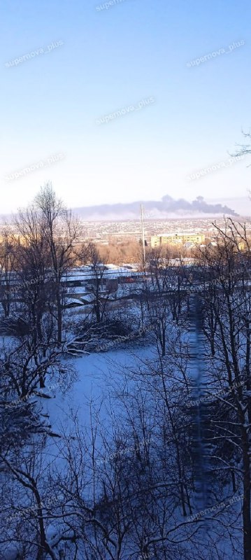 Substation is on fire in Luhansk