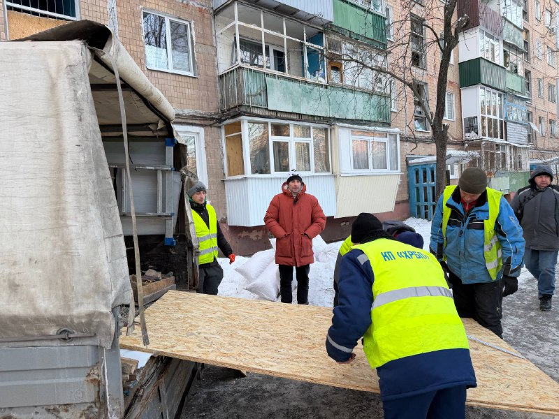 Drone strike reported at residential district in Kharkiv